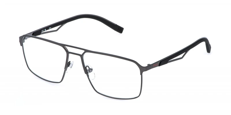 FILA Men's Vfi996 Sunglasses, Total Shiny Gun, 57