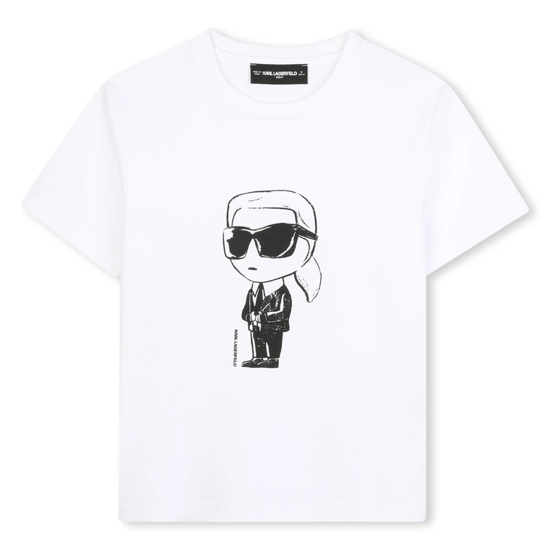 KARL LAGERFELD Boy's Z30957 T-Shirt, White, 14 Years