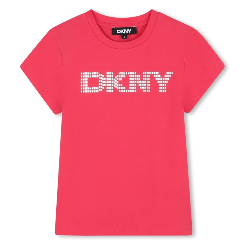 DKNY Girl's D62406 T-Shirt, Pinku, 14 Years