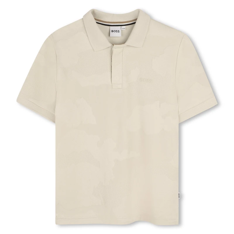BOSS Boy's J52337 Polo Shirt, Off-White, 16 Years