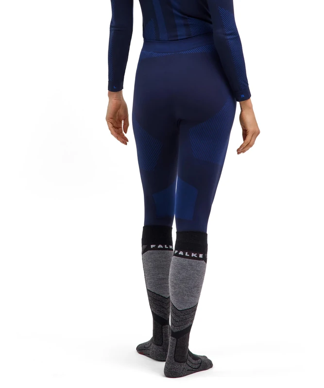 FALKE Women's Warm Long W Ti Functional Yarn Quick Dry 1 Piece Base Layer Bottom, Blue Space 6116, S