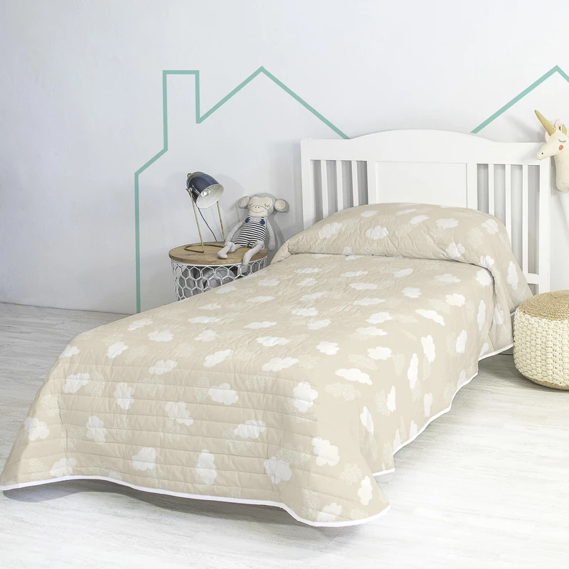 Clouds Bedspread 200x260cm (Bed 105) Beige