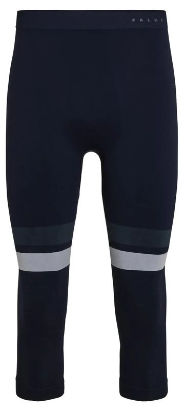 FALKE Men's Maximum Warm 3/4 M Ti Functional Yarn Quick Dry 1 Piece Base Layer Bottom, Blue Space 6116 Trend, M