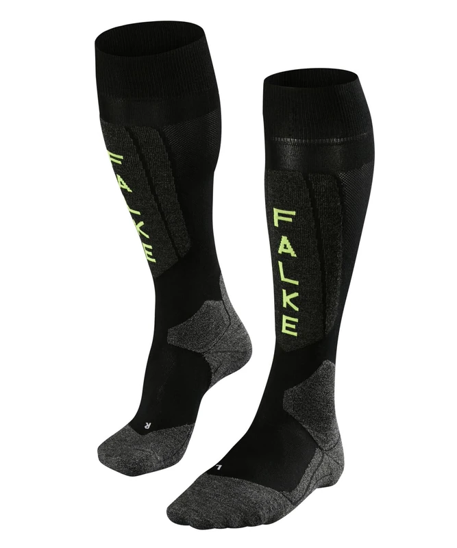 FALKE Men's SK5 Expert M Kh Silk Skiing Socks - Black 8-9