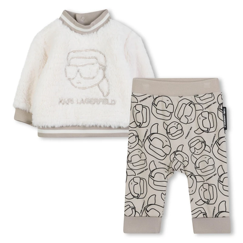 KARL LAGERFELD Boy's Z30672 Set, Ecru Beige, One size