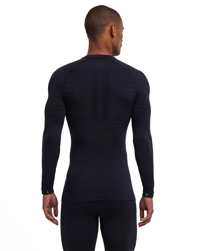 FALKE Men's Maximum Warm Round Neck M L/s Sh Functional Yarn Quick Dry 1 Piece Base Layer Top, Black 3000 Trend, XL