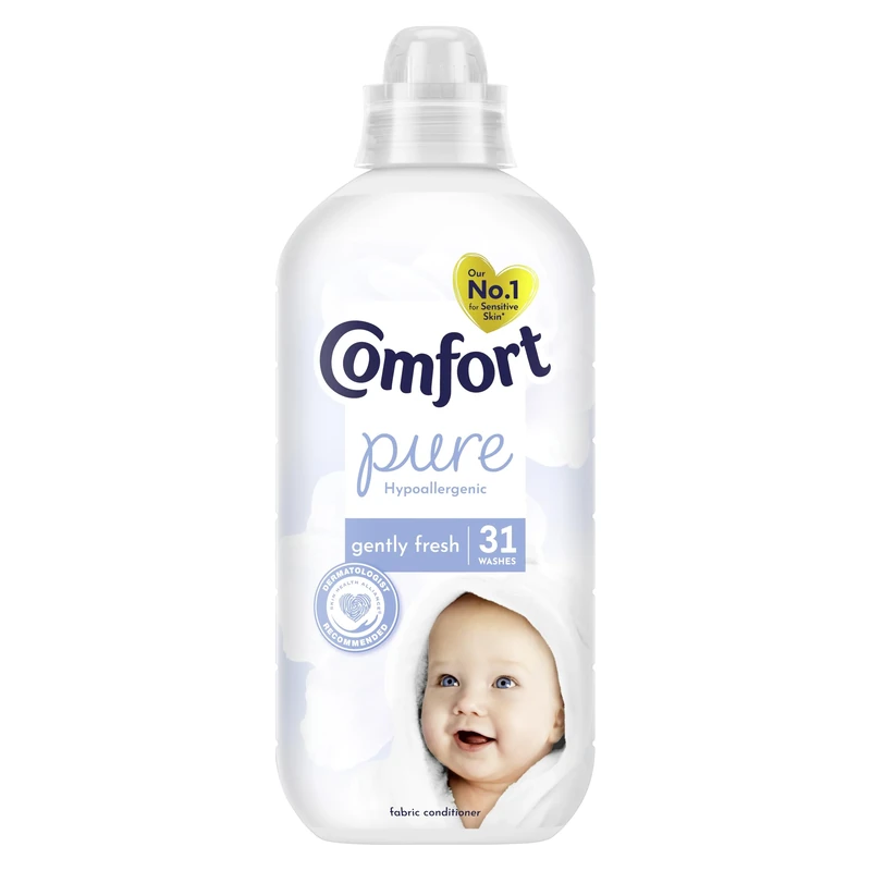 Comfort Pure Fabric Conditioner Dermatologist-Recommended and Hypoallergenic with a Gently Fresh Fragrance 31 washes (930 ml)
