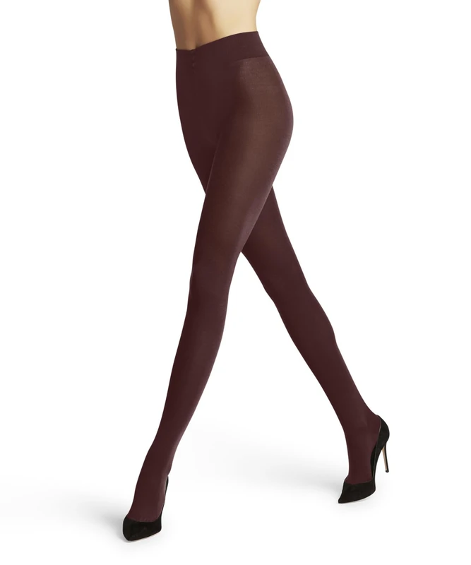 FALKE Womens Softmerino W Wool Cotton Thick Plain Tights, Brown Cayenne 5950, 10-12 UK