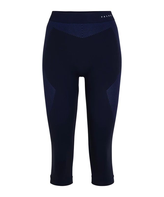 FALKE Women's Warm 3/4 W Ti Functional Yarn Quick Dry 1 Piece Base Layer Bottom, Blue Space 6116, L