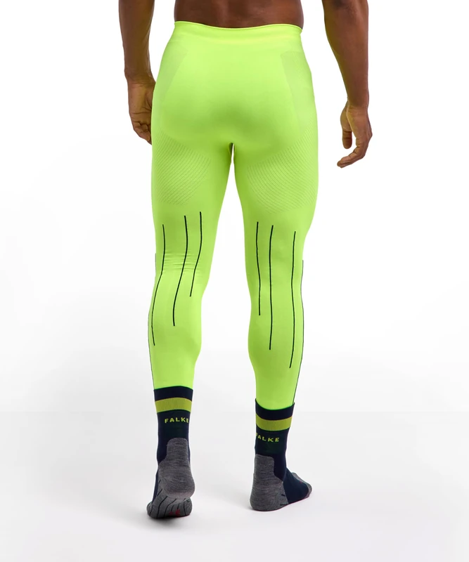 FALKE Men's Warm Long M Ti Functional Yarn Quick Dry 1 Piece Base Layer Bottom, Yellow Lightning 1690 Trend, XXL