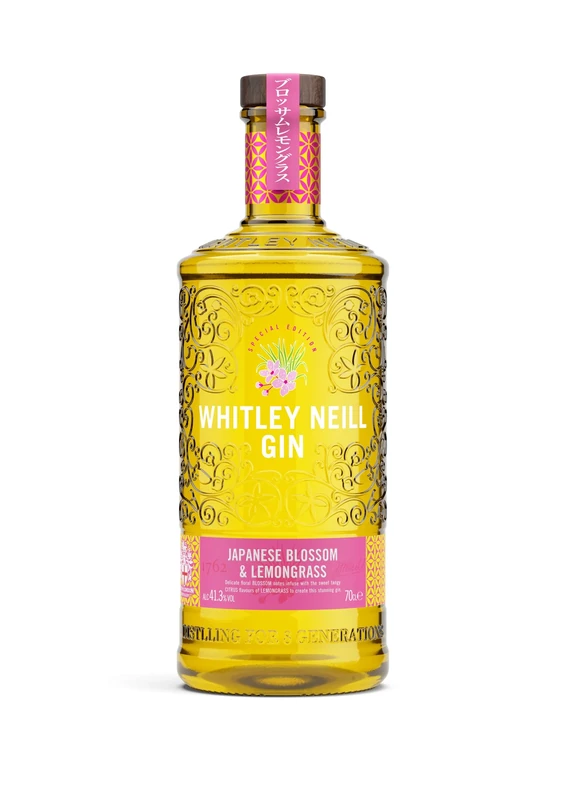 Whitley Neill Japanese Blossom & Lemongrass Gin | 41.3% ABV | 70cl | Amazon Exclusive