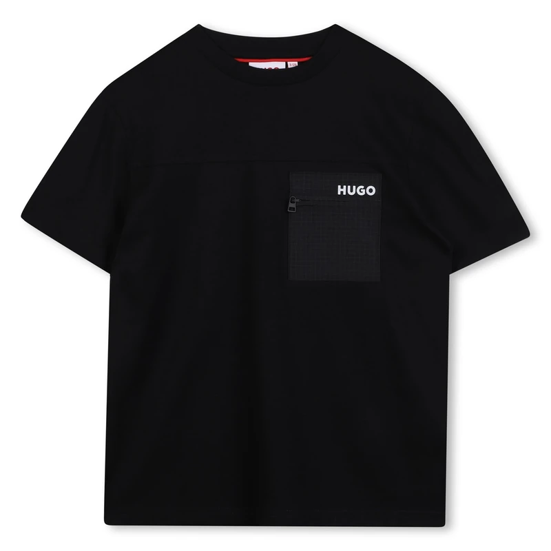 HUGO Kids Pocket T-Shirt Black 16 Years