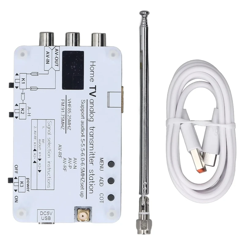 Home TV Analog Transmitter Station, Sound Video Transmission AV High Definition Multimedia Interface Input 1080P