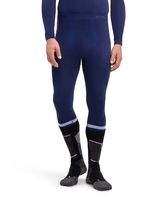 FALKE Men's Warm 3/4 Trend M Ti Functional Yarn Quick Dry Base Layer Bottom 1 Piece, Blue Space 6116, L