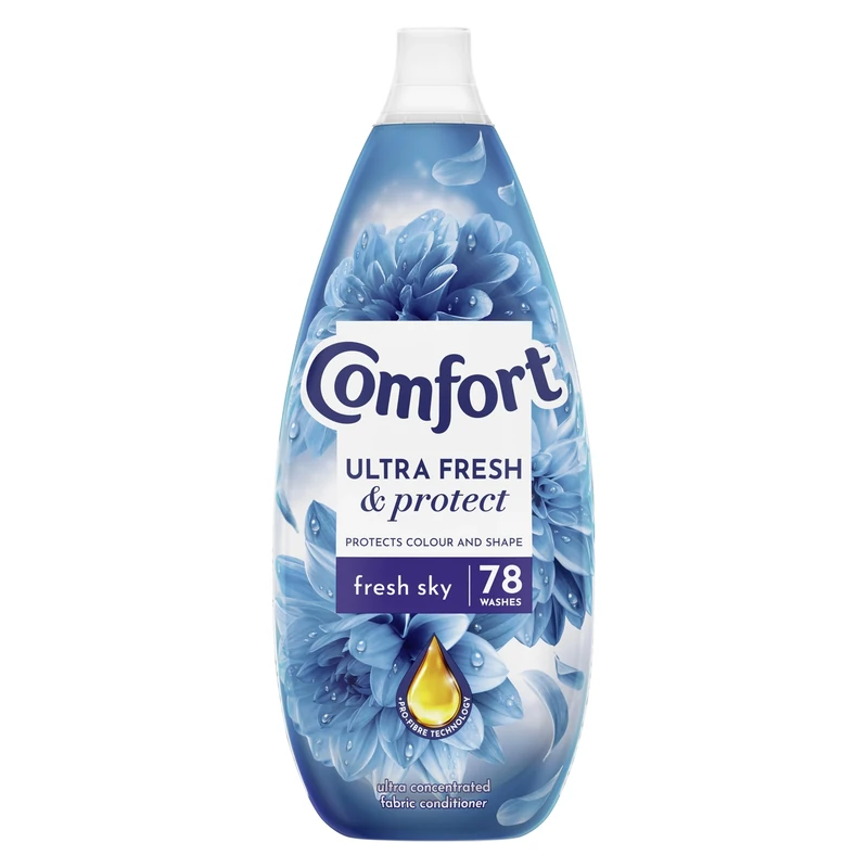 Comfort Ultra Fresh & Protect Fresh Sky Fabric Conditioner softener with Pro-Fibre Technology Protects Colour and Shape 78 washes (1.17 L)