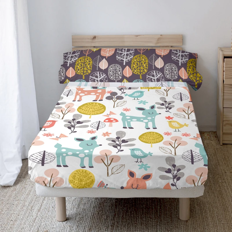 AlexandreHouse Woodland Juego de sábanas 2 pieces 180x270cm (Cama 105) - Image 1