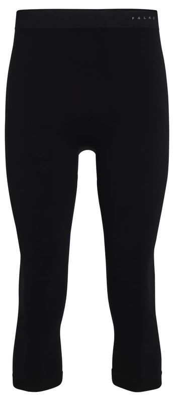 FALKE Men's Maximum Warm 3/4 M Ti Functional Yarn Quick Dry 1 Piece Base Layer Bottom, Black 3000 Trend, L