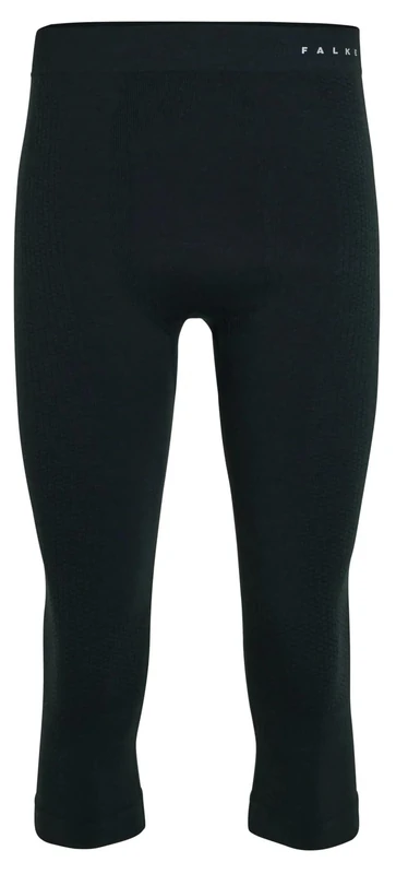 FALKE Men's Wool-Tech Protective 3/4 M Ti Wool Functional Yarn Quick Dry 1 Piece Base Layer Bottom, Green Holly 7385, M