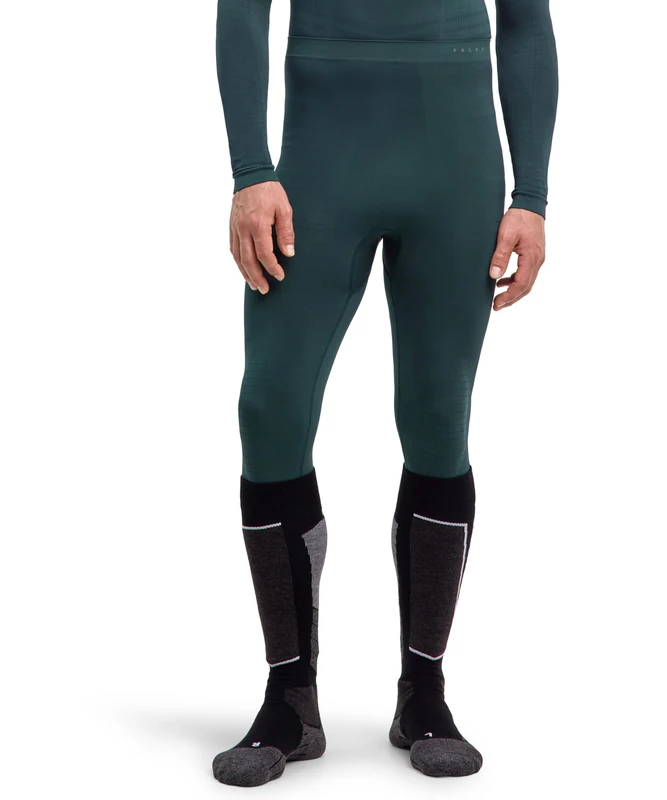 FALKE Men's Maximum Warm Long M Ti Functional Yarn Quick Dry Base Layer Bottom 1 Piece, Green Holly 7385, S