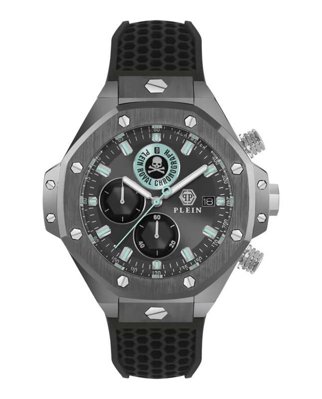 Philipp Plein Men's Chronograph Quartz Watch with Silicone Strap PWLFA0125