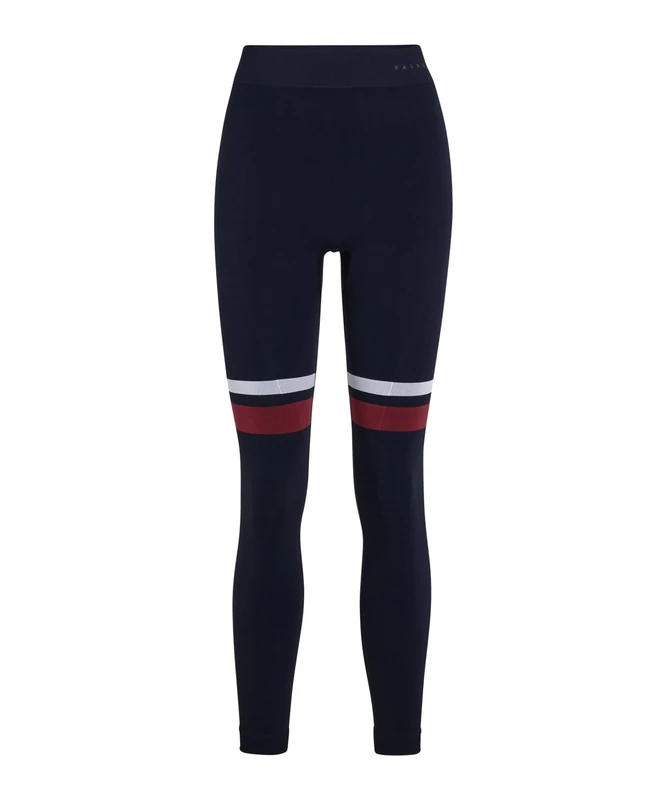 FALKE Women's Maximum Warm Long W Ti Functional Yarn Quick Dry 1 Piece Base Layer Bottom, Blue Space 6116 Stripe, XS