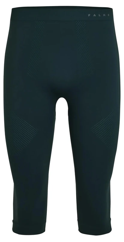 FALKE Men's Warm 3/4 M Ti Functional Yarn Quick Dry 1 Piece Base Layer Bottom, Green Holly 7385, XXL