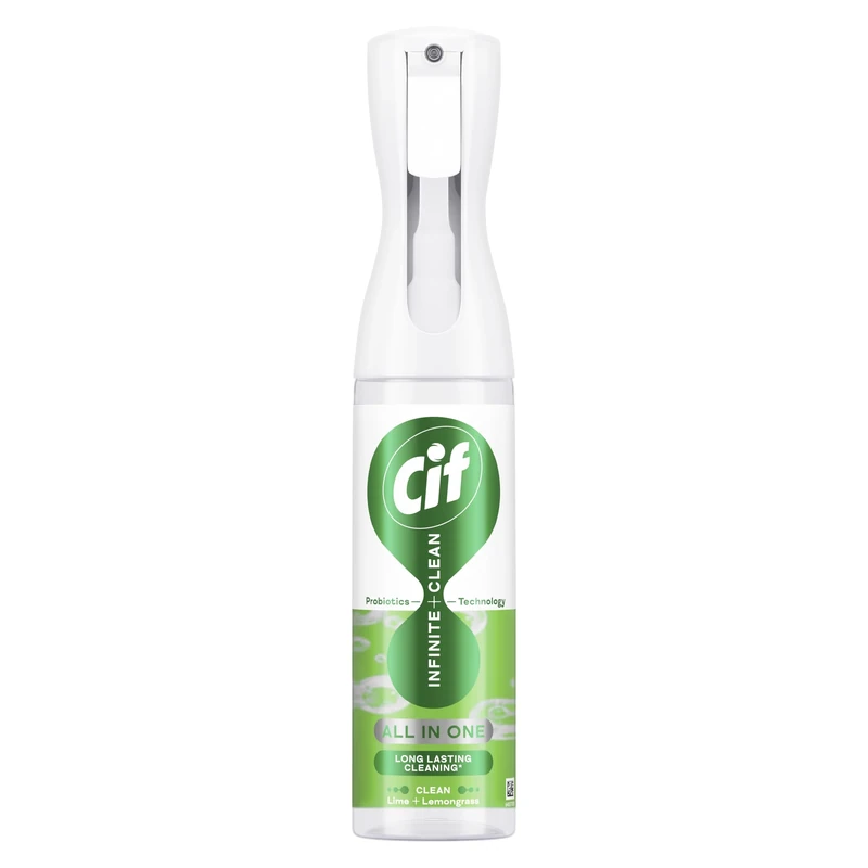 Cif Infinite Clean Lime & Lemongrass All in One Cleaner cleaning spray with probiotics technology for a long-lasting clean* 280 ml