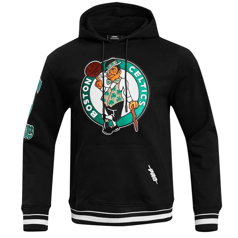 Pro Standard Mens NBA Boston Celtics Retro Classics Pull Over Hoodie Black L