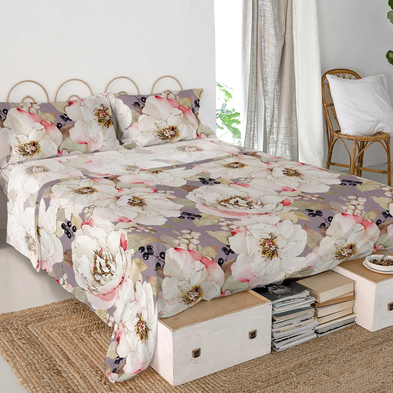 White Peonies Sabana 240x270 cm (Cama 150/160)_AlexandraHouse