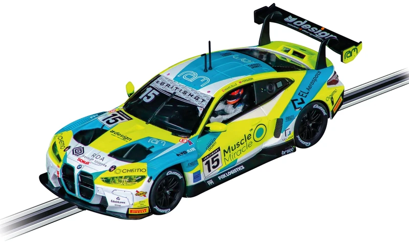 Carrera Evolution 20027832 BMW M4 GT3 RAM Racing, No. 15" British GT 2024 I 1:32 Scale Slot Car I With Working Front & Rear Lights I Suitable For Ages 8 Years+