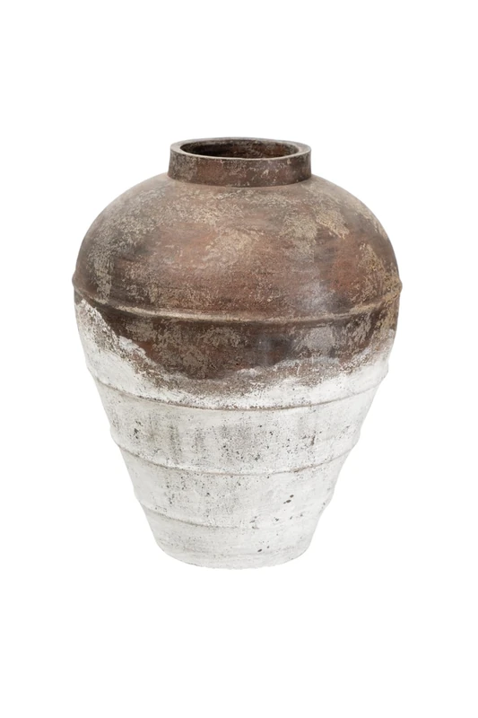 JARRON TERRACOTA MARRON/BLANCO_AlexandraHouse - Image 1