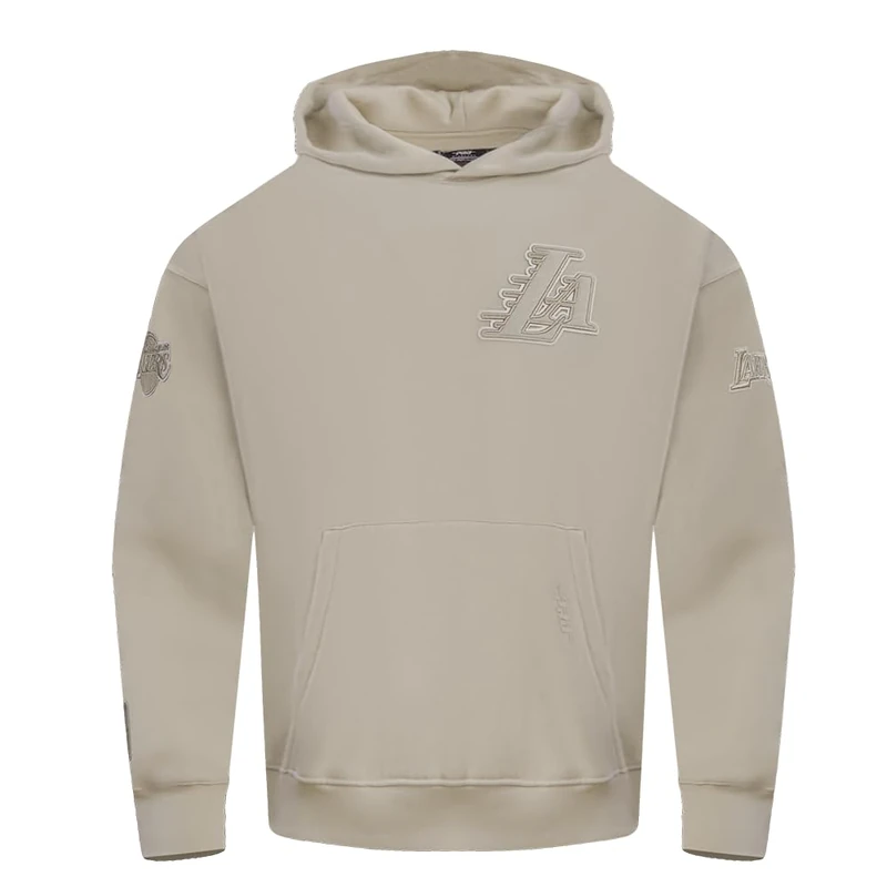 Pro Standard Mens NBA Los Angeles Lakers Retro Classics Pull Over Hoodie Eggshell/Purple XL