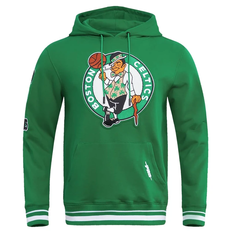 Pro Standard Mens NBA Boston Celtics Retro Classics Pull Over Hoodie Kelly Green 3XL