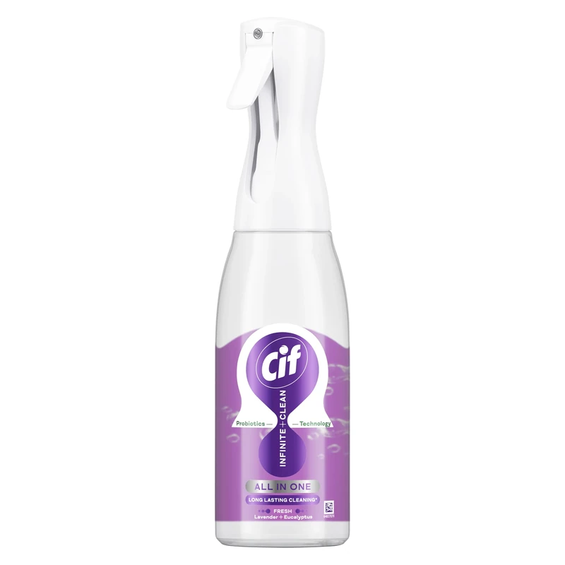 Cif Infinite Clean Lavender & Eucalyptus All in One Cleaner Spray with probiotics technology for a long-lasting clean* 590 ml