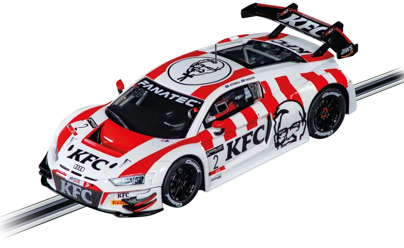 Carrera Evolution 20027827 Audi R8 LMS GT3 evo II KFC Racing, No.2 I 1:32 Scale Slot Car I With Working Front & Rear Lights I Suitable For Ages 8 Years+