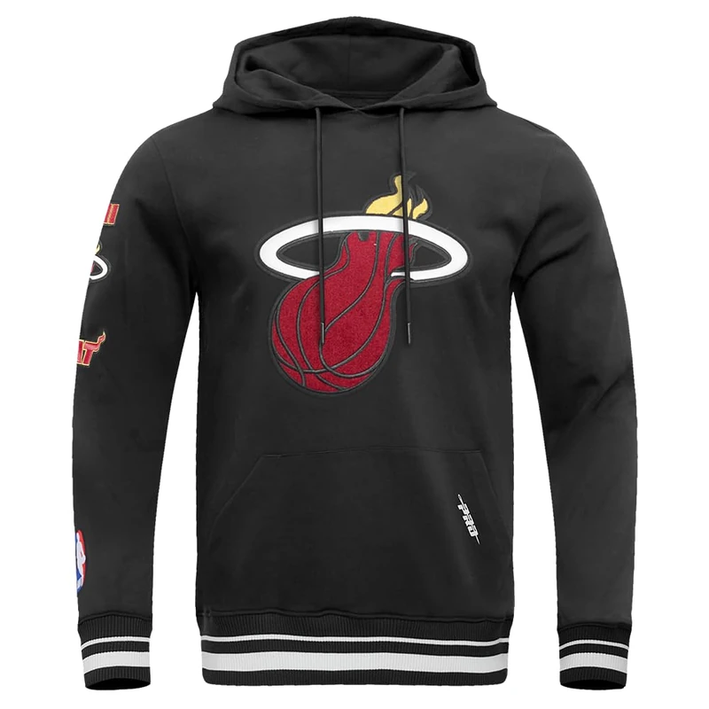Pro Standard Mens NBA Miami Heat Retro Classics Pull Over Hoodie Black S