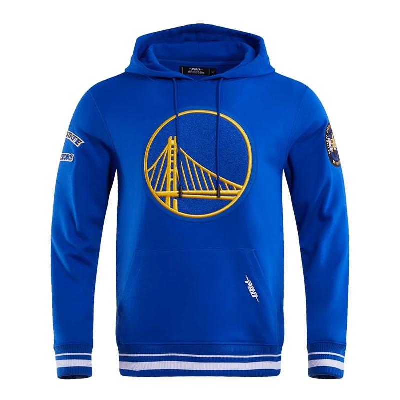 Pro Standard Mens NBA Golden State Warriors Retro Classics Pull Over Hoodie Royal Blue M