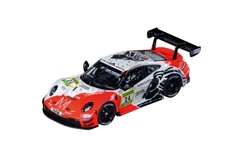 Carrera Evolution 20027821 Porsche 911 GT3 R Lionspeed GP, No.24 I 1:32 Scale Slot Car I With Working Front & Rear Lights I Suitable For Ages 8 Years+