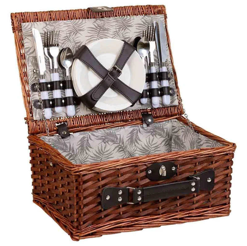 Picnic Basket 4 Servicios Brown_AlexandraHouse