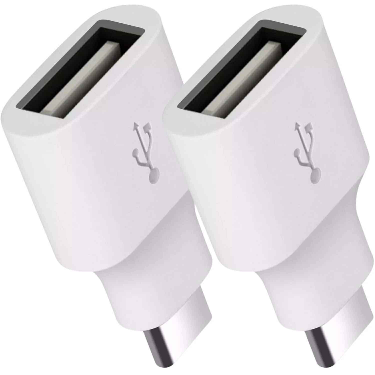 pluX USB C to USB Adapter 2 Pack, Type C to USB Converter, USB-C Male to USB A 3.0 Female Adapter OTG for iPhone 16/15 Pro Max, iPad, iMac, MacBook Pro, Dell XPS and More Type C