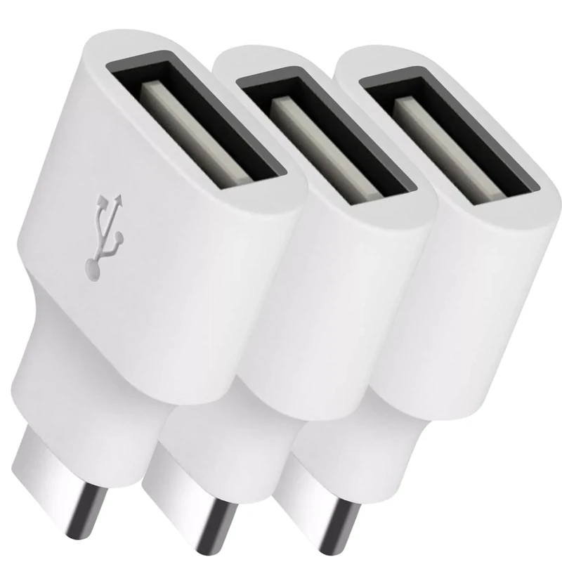 MacBook Pro USB Adapter 3 Pack,Thunderbolt 4 to USB OTG Converter for iMac,iPad Pro 5th Generation,iPad 10 10th Air 4 4th 5 5th,Mini 6 6th 7 7th Gen,Chromebook,Pixelbook,Microsoft Surface