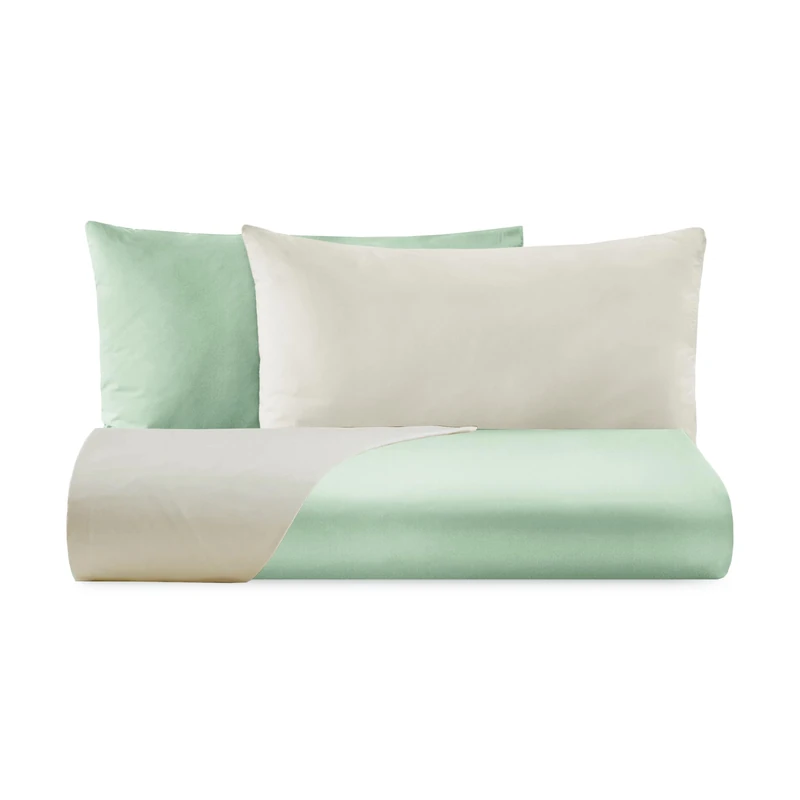 Giovanni Dolcinotti | Doubleface Duvet Cover Set – 2 Pillowcases – Bamboo/Ivory – 100% Cotton Percale – Made in Italy – Boston Model - Image 1