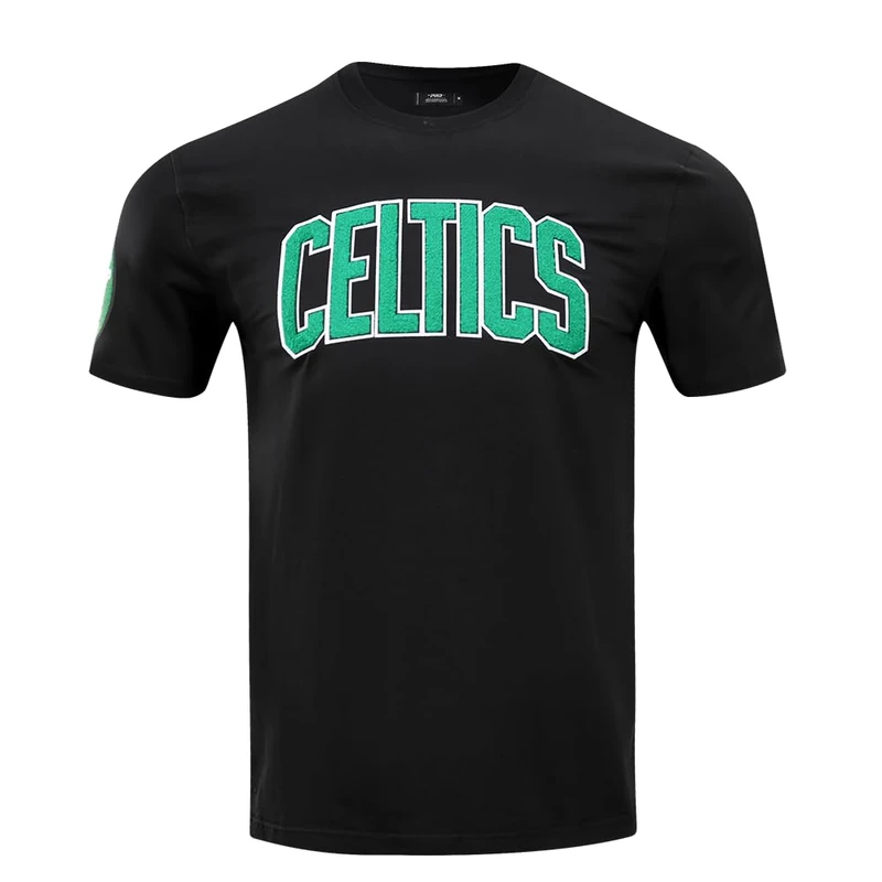 Pro Standard Mens NBA Boston Celtics Classic Chenille Short Sleeve Tee Black M