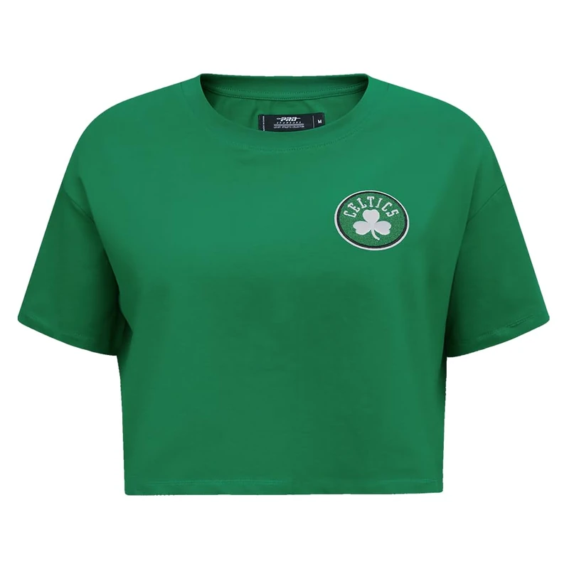 Pro Standard Womens NBA Boston Celtics Classic Chenille Short Sleeve Boxy Tee Kelly Green S