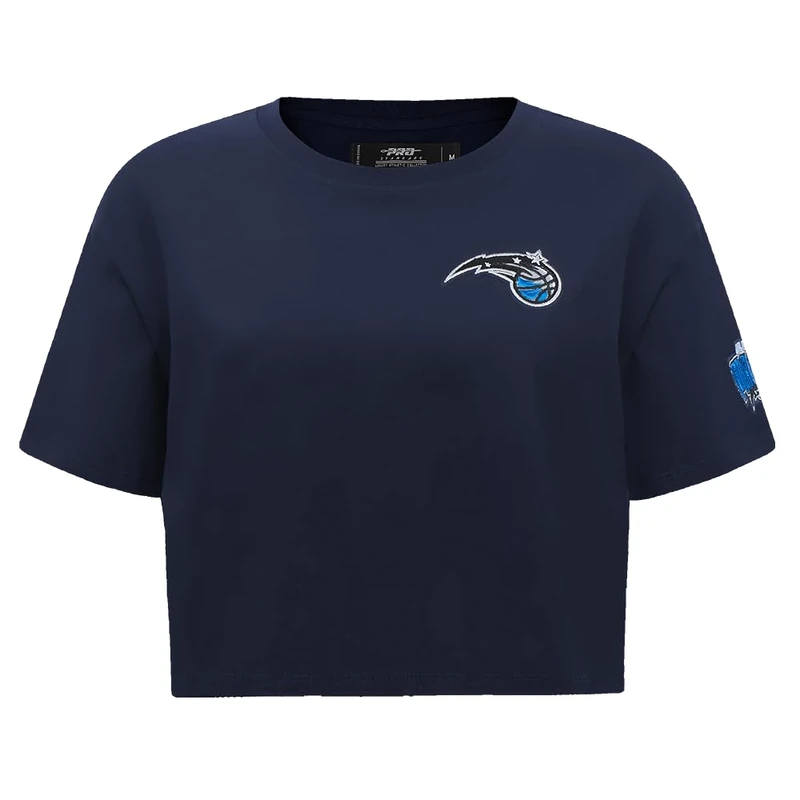 Pro Standard Womens NBA Orlando Magic Classic Chenille Short Sleeve Boxy Tee Midnight Navy M