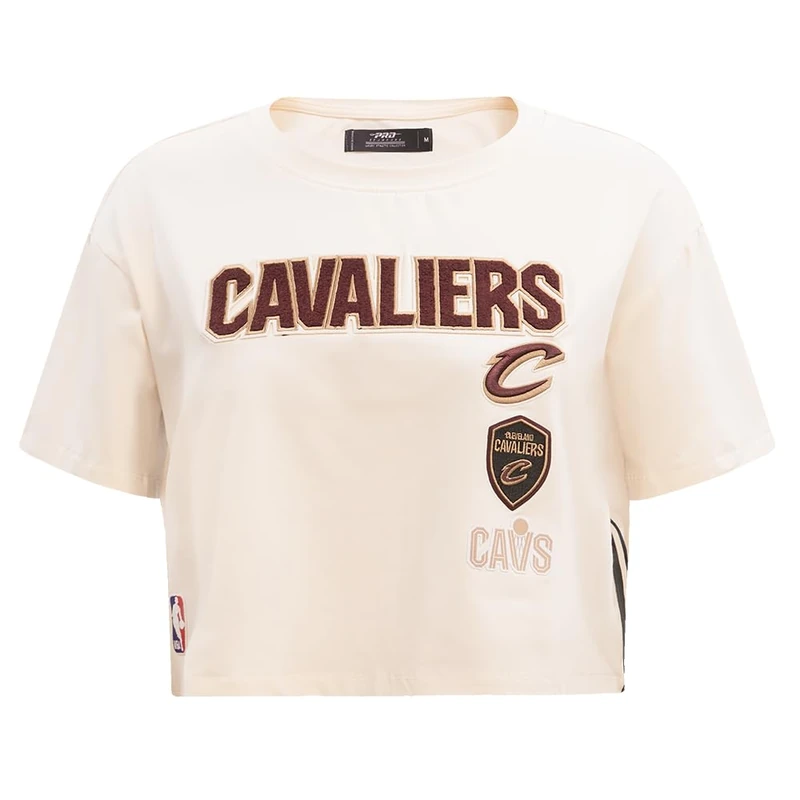 Pro Standard Womens NBA Cleveland Cavaliers Retro Classics Short Sleeve Boxy Tee Eggshell XL