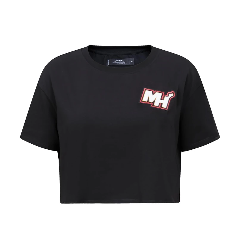 Pro Standard Womens NBA New York Knicks Classic Chenille Short Sleeve Boxy Tee Black L