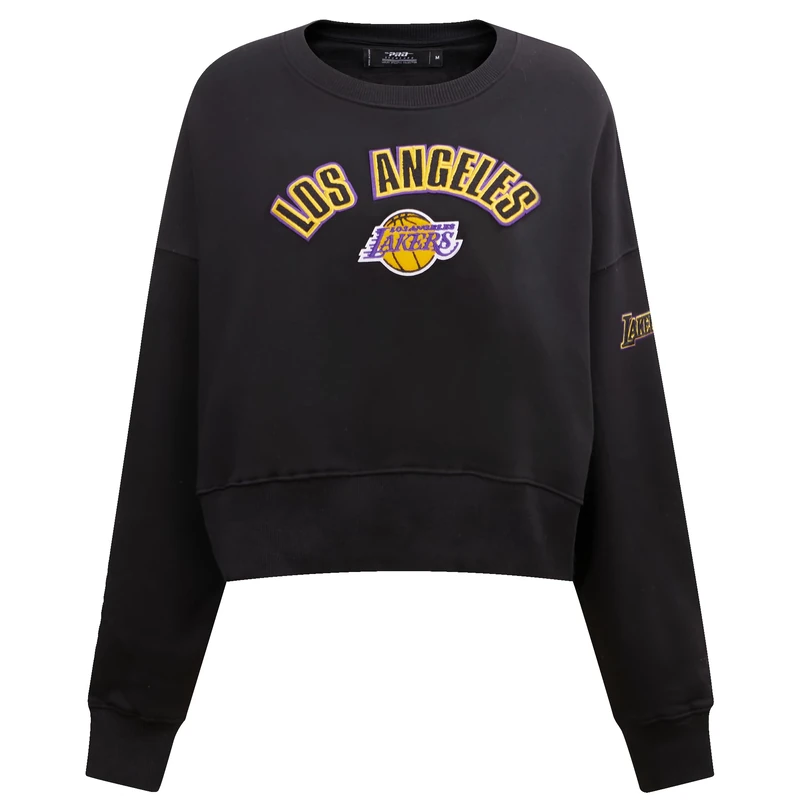 Pro Standard Womens NBA Los Angeles Lakers Classic Chenille Crewneck Sweatshirt Black L