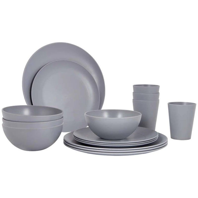 BO-Camp Bc Vajilla Renew Rpet gey 16PCS, Grey - Image 1