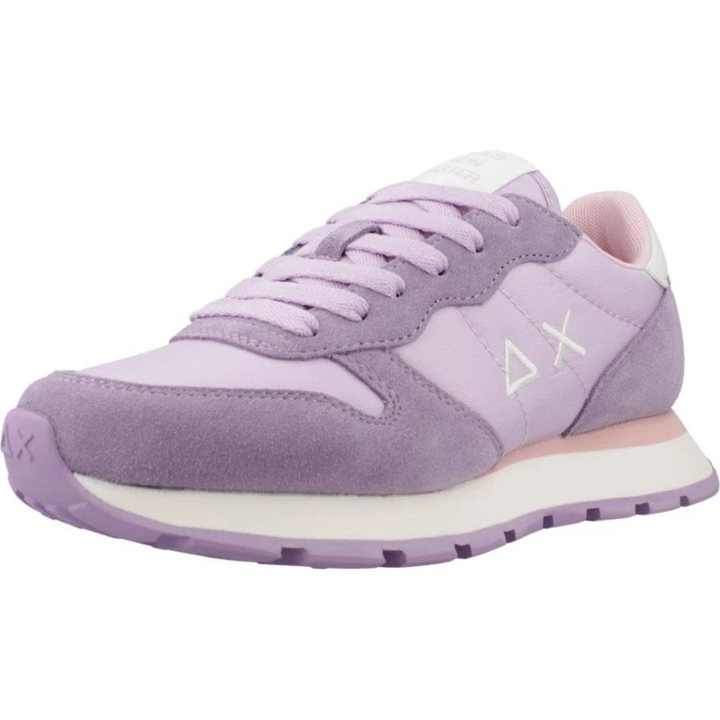 SUN68 Unisex's Ally Solid Nylon Sneaker, Lilac, 5 UK